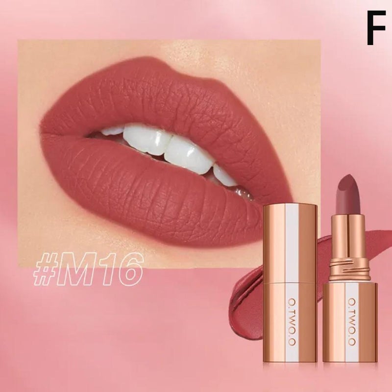 O.TWO.O Soft Nude Lipstick & Lip Balm, Long-Lasting and Waterproof, 8-Color Lipstick